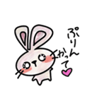 ぷりぷりうさぎ。（個別スタンプ：20）