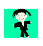 個性派黒い女の子（個別スタンプ：2）