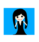 個性派黒い女の子（個別スタンプ：3）