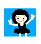 個性派黒い女の子（個別スタンプ：5）