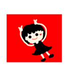 個性派黒い女の子（個別スタンプ：6）