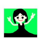 個性派黒い女の子（個別スタンプ：7）