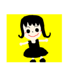 個性派黒い女の子（個別スタンプ：8）