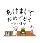 柴犬白柴ワンのクリスマスとお正月（賀正）（個別スタンプ：13）