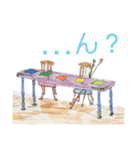 手描きイラスト 日常デカ文字 ネコ お花 猿（個別スタンプ：38）