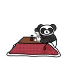 ネックストラップ・パンダ(冬)（個別スタンプ：30）