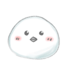 まるまるしたしろいとり(日常)（個別スタンプ：1）