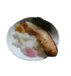 和食写真うどん焼き鳥唐揚げ定食キムチ卵焼（個別スタンプ：31）
