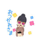 おだんごヘアgirl（個別スタンプ：4）