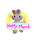 Happy♪ Rabbit♪（個別スタンプ：6）