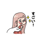 可愛い女の子「あいさつ」♥️（個別スタンプ：17）