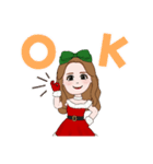 クリスマスゆみちゃん（個別スタンプ：1）