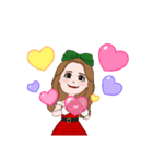 クリスマスゆみちゃん（個別スタンプ：3）