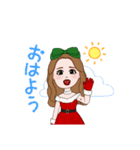 クリスマスゆみちゃん（個別スタンプ：5）