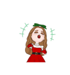 クリスマスゆみちゃん（個別スタンプ：7）