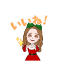 クリスマスゆみちゃん（個別スタンプ：8）