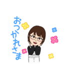 メガネ娘（個別スタンプ：5）