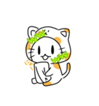 かわいい模様の猫スタンプ（個別スタンプ：16）