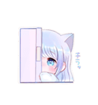 イラスト感溢れる猫耳な女の子のスタンプ（個別スタンプ：6）
