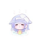 イラスト感溢れる猫耳な女の子のスタンプ（個別スタンプ：8）