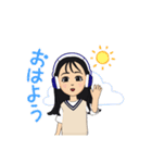 ヘッドホンのJK（個別スタンプ：5）