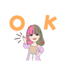 かわいらしい女の子のスタンプ（個別スタンプ：3）