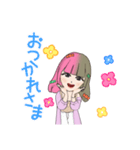 かわいらしい女の子のスタンプ（個別スタンプ：5）