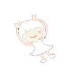 背景切り取り練習女の子（個別スタンプ：1）