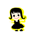 背景切り取り練習女の子（個別スタンプ：2）