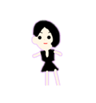 背景切り取り練習女の子（個別スタンプ：6）