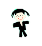 背景切り取り練習女の子（個別スタンプ：7）
