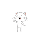 かわいい白猫擬スタンプ（個別スタンプ：19）