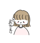 （ステッカー風）女の子スタンプ（個別スタンプ：24）