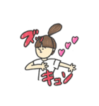 お団子ガールのリアクションスタンプ（個別スタンプ：4）
