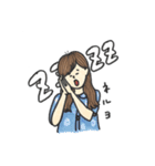 お団子ガールのリアクションスタンプ（個別スタンプ：14）