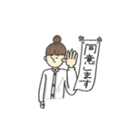 お団子ガールのリアクションスタンプ（個別スタンプ：15）