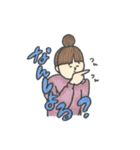 お団子ガールのリアクションスタンプ（個別スタンプ：19）