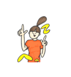 お団子ガールのリアクションスタンプ（個別スタンプ：21）