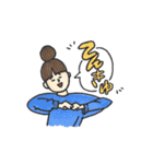 お団子ガールのリアクションスタンプ（個別スタンプ：24）
