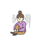 お団子ガールのリアクションスタンプ（個別スタンプ：26）