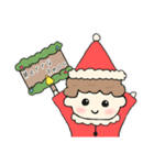 天然パーマ【天パくん】クリスマス（個別スタンプ：1）