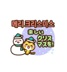 ❤️飛び出る♡雪の年末年始[韓国語＆日本語]（個別スタンプ：1）