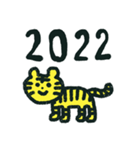 とら クレヨン 2022 年賀状（個別スタンプ：5）