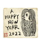 【疫病退散】アマビエさん謹賀新年ver.2022（個別スタンプ：8）