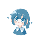 使いやすい！シンプルな女の子（個別スタンプ：2）