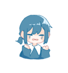 使いやすい！シンプルな女の子（個別スタンプ：3）