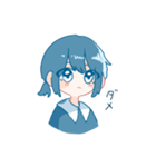 使いやすい！シンプルな女の子（個別スタンプ：7）