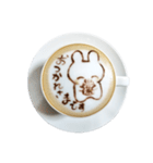 ほのぼのうさぎラテ（個別スタンプ：2）