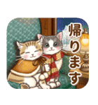やさしい猫のポップアップ 7☆冬＆年末年始（個別スタンプ：6）