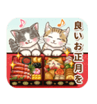 やさしい猫のポップアップ 7☆冬＆年末年始（個別スタンプ：22）